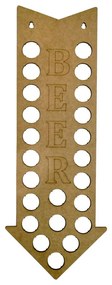 Quadro Decorativo Porta Tampinhas MDF Cru 50x18 Seta Beer - D'Rossi
