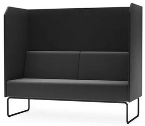 Sofa Privativo Pix com Divisoria e Assento Crepe Base Aco Preto - 55073 Sun House