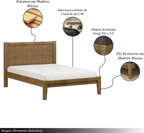 Cama Queen Size Madeira Maciça Cullen Freijó - G74 - Gran Belo