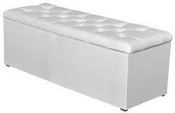 Calçadeira Baú 140 cm Paris Corano Branco - JS Móveis