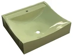 Cuba Pia De Apoio Para Banheiro Quadrada Lunna Q44 Verde Acqua C08 - M