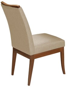Cadeira Para Sala de Jantar Lana Linho/Poliéster Nude - Rimac