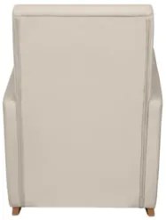 Poltrona Amamentação Base Madeira Balanço Lola Veludo Off F03 - Mpozen