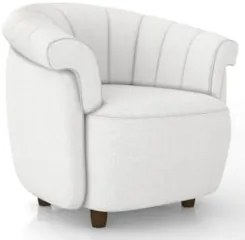 Poltrona Sala de Estar Pé Madeira Lykan Boucle Cru Z32      - Mpozenat