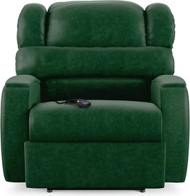 Poltrona do Papai Sala de Cinema Reclinável Kylie Controle Power Elétrico USB PU Verde Musgo G23