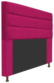 Cabeceira Estofada Turim 195 cm King Size Suede Pink - ADJ Decor