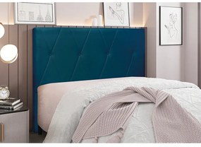 Cabeceira Cama Box King 195 cm Aquilla Veludo S04 - D'Rossi - Azul Marinho