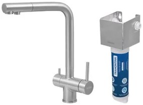 Monocomando Tramontina Monde Filter Ultra em Aço Inox com Saída Adicional para Água Filtrada + Filtro