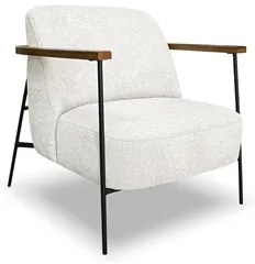 Poltrona para Sala Pés Metálicos Ellen S06 Boucle Branco - Mpozenato