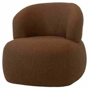 Poltrona Balloon com Base Fixa em Linho Terra Cota 73 cm - 67612 Sun House