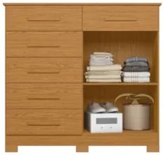 Cômoda Para Quarto 2 Portas 124cm Ester A02 Cinamomo - Mpozenato