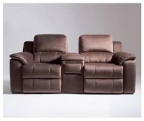 Sofá 2 Lugares Articulado / Reclinável Elétrico - Concept 2077 Suede Marrom