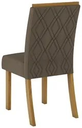 Kit 2 Cadeiras Estofadas para Sala de Jantar Vita Nature/Bege - Henn