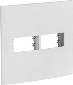 Placa Com Suporte 4x4 2 Módulos Branco Inova Pro