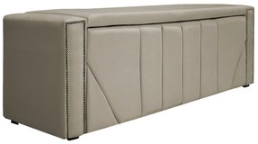 Calçadeira Baú Queen Minsk P02 160 cm para cama Box Suede - ADJ Decor