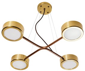 Pendente Spinner Ø60,5Cm 4L G9 | Usina 16581/4 (MR-T - Marrom Texturizado)