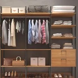 Guarda Roupa Closet Industrial 289cm 4 Gavetas 100% MDF TW406 Freijó/P