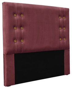 Cabeceira Cama Box Casal 140 cm Gênova Veludo S04 - D'Rossi - Vinho