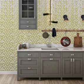 Papel de Parede Pastilha Degrade Creme 3 Metros