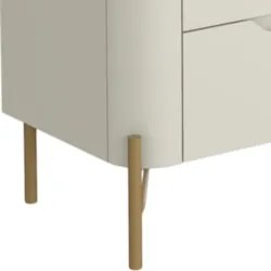 Mesa Cabeceira Para Quarto 68cm Kit 2 Blen Luna/Dourado I06 - Mpozenat