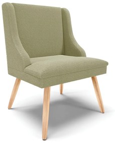 Cadeira Sala de Jantar Pé Palito Natural Liz Boucle D03 - D'Rossi - Pistache