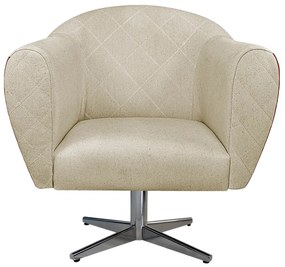 Kit 02 Poltronas Grazi Base Giratória de Metal Sintético Nozes Linho - ADJ Decor
