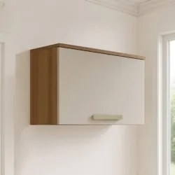 Armário de Cozinha 60cm Com 1 Porta Nádia Mocca/Avelã L01 - Mpozenato