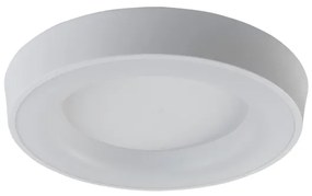 Plafon Led Sobrepor Redondo Branco 33,6W Luz Amarela Apollo