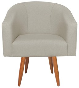Kit Divã Recamier Heitor 140cm Lado Direito e 02 Poltronas Luiza Linho - ADJ Decor
