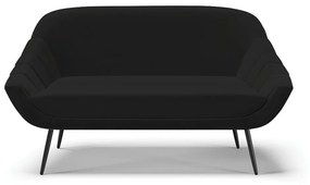 Namoradeira 02 Lugares Giovana Linho Pés Palito de Ferro - D'Rossi - A79 Preto