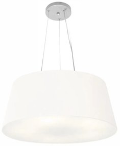 Lustre Pendente Cone Md-4062 Cúpula em Tecido 25/60x50cm Branco - Bivolt