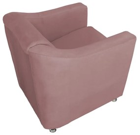 Poltrona Decorativa Cecilia Suede Crepe