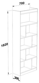 Estante Livreiro 9 Nichos Home Office Escritório Branco