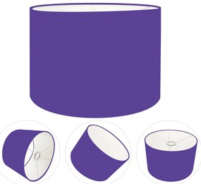 Cúpula Abajur Cilíndrica Cp-7018 Ø40x25cm Roxo