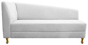 Recamier Valéria 140cm Lado Direito Suede Branco - ADJ Decor