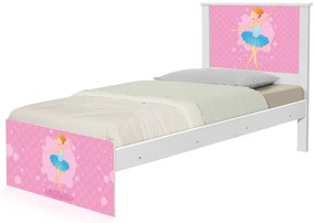 Cama Solteiro Infantil 195x96cm para Quarto Personagens K02 - D'Rossi - BAILARINA CLÁSSICA