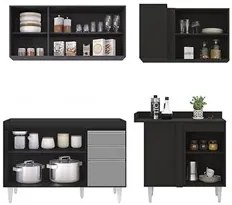Armário de Cozinha Modulado de Canto Esquerdo 4 Peças CP46 Balcão sem