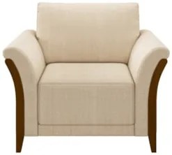 Kit 2 Poltronas Decorativas Sala de Estar 102cm Pés Madeira Roya Z32 L
