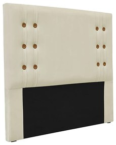 Cabeceira Decorativa Casal 1,40M Kors Veludo Bege G63 - Gran Belo