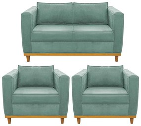 Kit Sofá 2 Lugares e 2 Poltronas Europa Linho ADJ Decor