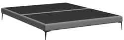 Cama King Base Box 193cm Pés de Ferro Susano Linho Cinza Z04 - Mpozena