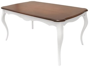 Mesa de Jantar Vintage - 8 Lugares - 2,2m - Branca com Tampo Vintage Provençal Kleiner