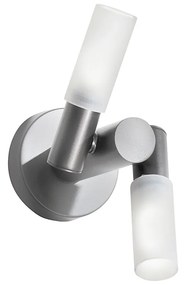 Arandela Flash 08X12X13Cm Tubo Ponteira Acrílico Móvel Duplo Metal Alu... (BRANCO / COBRE BRILHO)