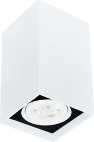 Plafon De Sobrepor Aluminio Acrilico Cube - BRANCO