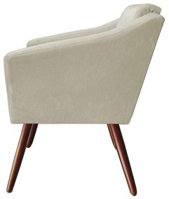 Poltrona San Marino Decorativa Suede Bege