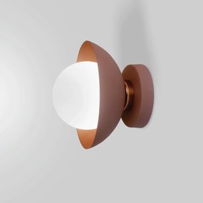 Arandela Bibelô Ø18,5X16,1Cm Globo Ø12Cm Fosco 1Xg9 Anel Distanciador... (FN-F - Fendi Fosco, TT-M - Tinânio Metálico)