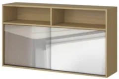 Armário de Cozinha Aéreo 120cm Sirelian Atacama/Vidro A15  - Mpozenato