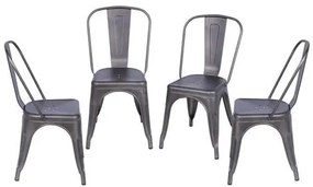 Kit com 4 Cadeiras Iron Bronze - 64612 Sun House