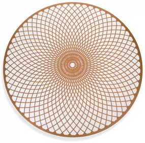 Jogo Americano Redondo de Plástico 1 Unidade Mandala Rosê 38cm F01 - D'Rossi