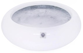 Vaso Bacia Decorativo Redondo Branco M 13x40 cm - D'Rossi